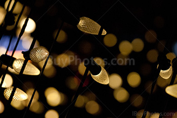 White fairy lights with glimmer lights effect