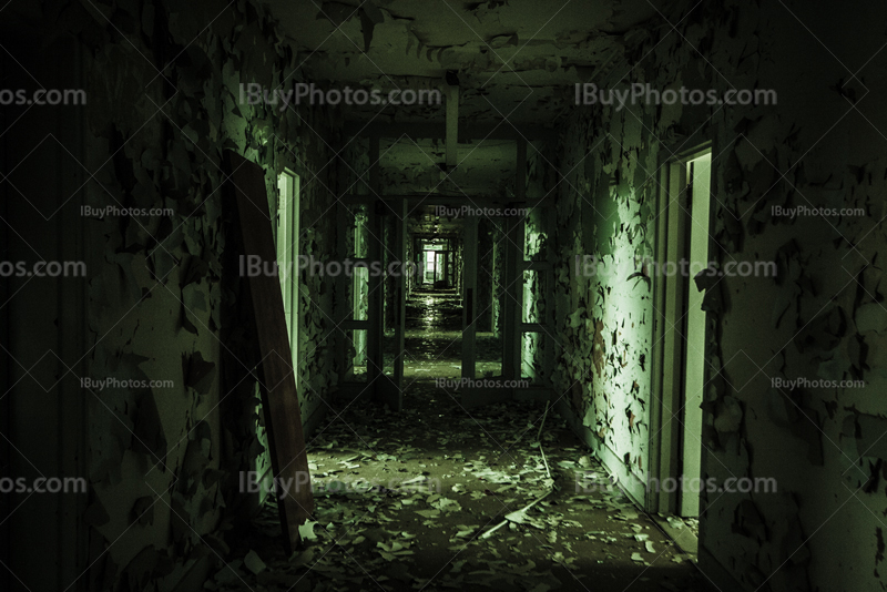 Abandoned school corridor 001