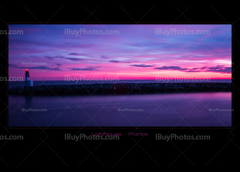 Card black lighthouse 001