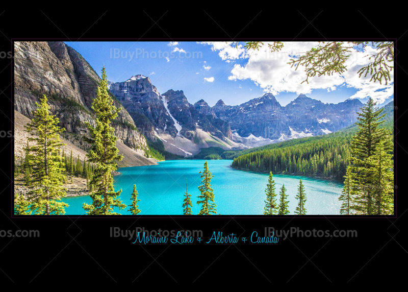 Lac Moraine Carte Noire 001 Photo Card black moraine lake 001