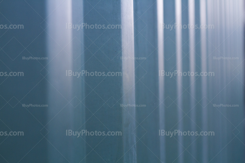 Corrugated iron with vertical lines perspective