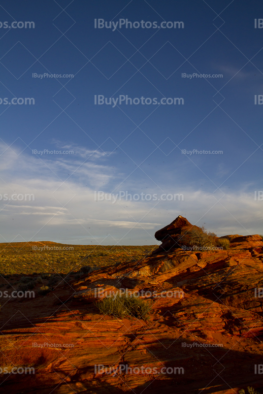 Désert en Arizona au coucher du soleil