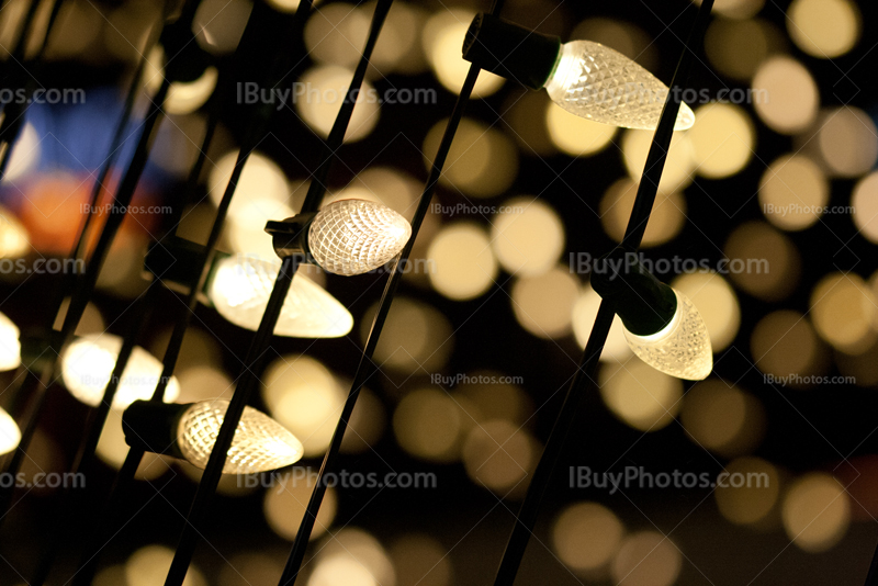 Fairy lights attached with many electric wires