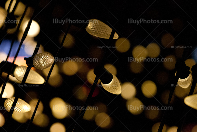 White fairy lights with glimmer lights effect