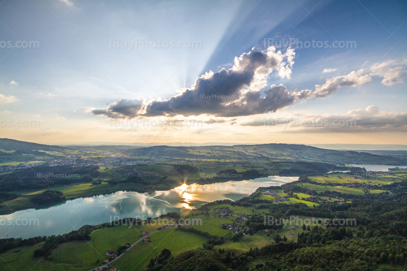 Gruyere lake sunset 001