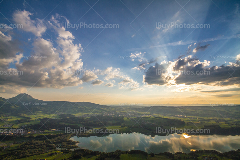 Gruyere lake sunset 006