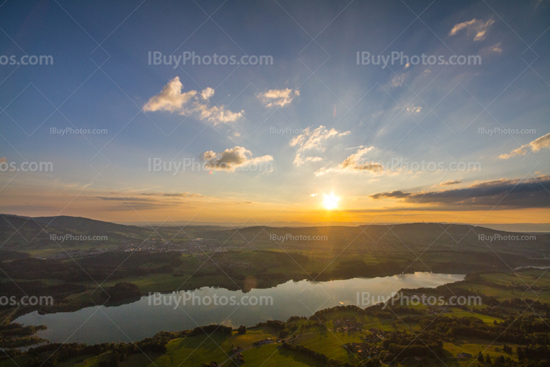 Gruyere lake sunset 007