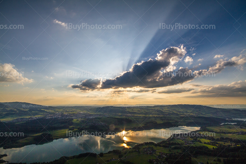 Gruyere lake sunset 008