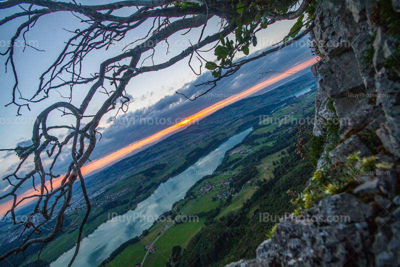 Gruyere lake sunset 011