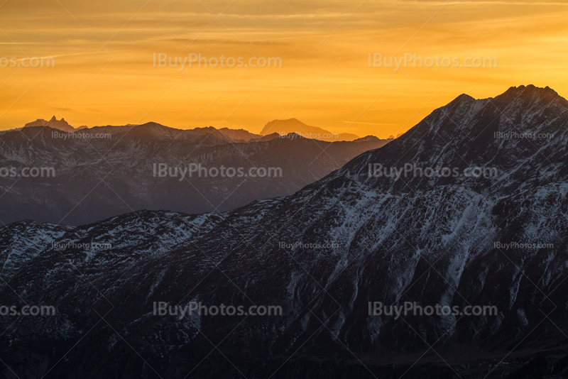 Mountains sunset 001