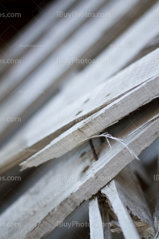 Wooden pallet with broken planks