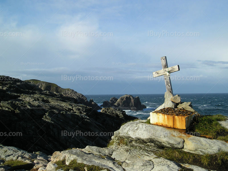 Cross and treasure in Malin Head, North of Ireland