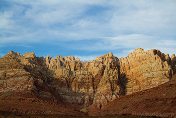 Mountains and cliffs in Arizona near Grand Canyon