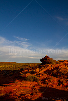 Désert en Arizona au coucher du soleil