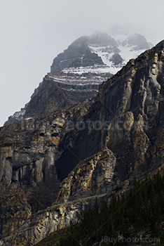 Mount Robson cliff in British Columbia