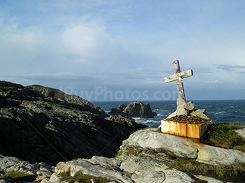 Cross and treasure in Malin Head, North of Ireland