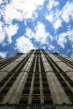 Gratte-ciel en perspective à New York , Woolworth Building