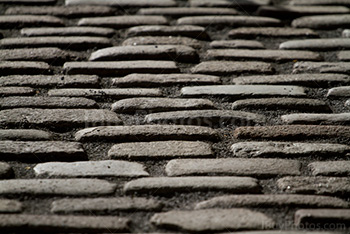 Pavés de rue comme trottoir