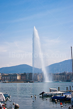 Jet d'Eau de Genève et la Léman en Suisse