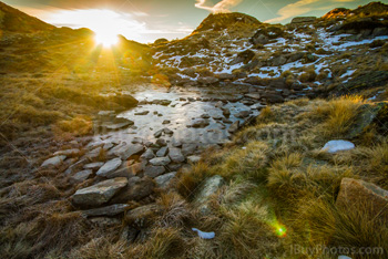 Photo: Flamboiement Coucher De Soleil Montagnes 001
